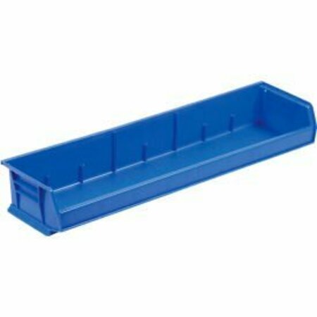 AKRO-MILS Hang & Stack Storage Bin, Plastic, Blue, 4 PK 30320BLUE